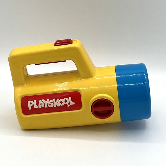 Playskool Other - Vintage Playskool Kids Flashlight 1988 Working Red & Green Clear Filter Lenses